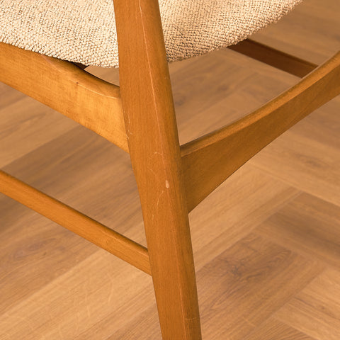 Danish dining chairs in teak and beech
