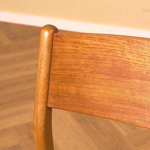 Danish dining chairs in teak and beech