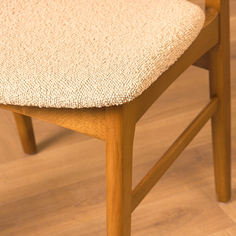 Danish dining chairs in teak and beech