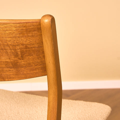 Danish dining chairs in teak and beech