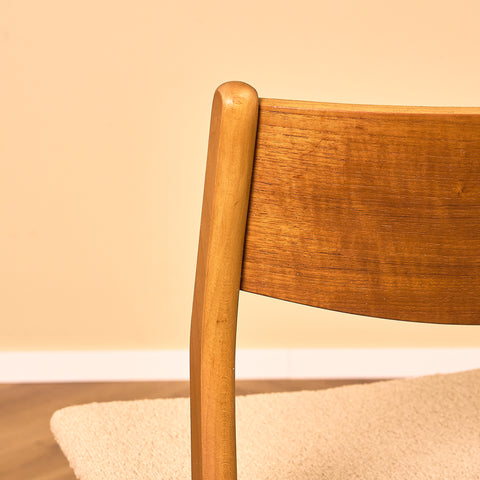 Danish dining chairs in teak and beech