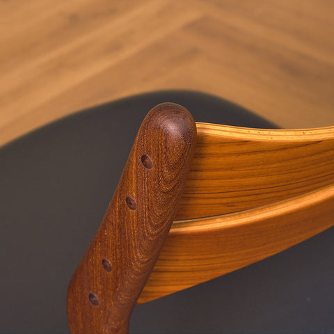 Danish dining chairs in walnut and teak by Erik Buch for Chr. Christensen Møbelfabrik, model 310