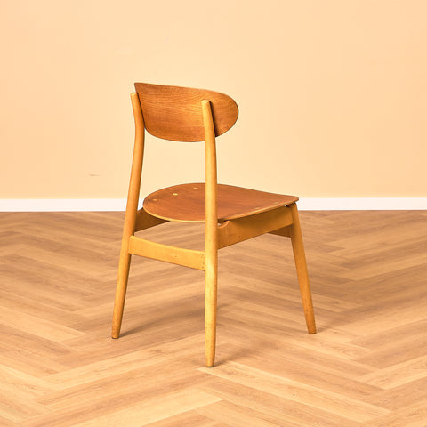 Swedish dining chairs in teak and beech, model 'Eva' by Sven -Erik Fryklund for Hagafors stolfabrik AB, Nässjö