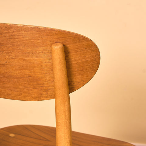 Swedish dining chairs in teak and beech, model 'Eva' by Sven -Erik Fryklund for Hagafors stolfabrik AB, Nässjö