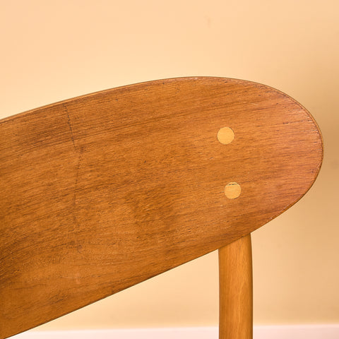 Swedish dining chairs in teak and beech, model 'Eva' by Sven -Erik Fryklund for Hagafors stolfabrik AB, Nässjö