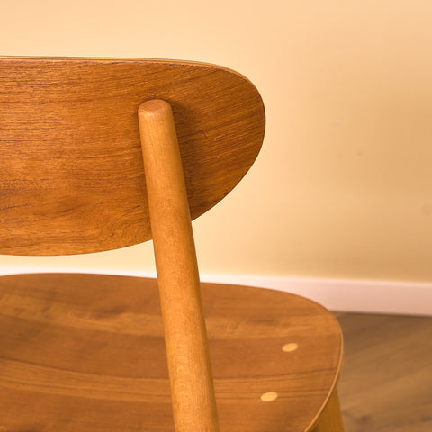 Swedish dining chairs in teak and beech, model 'Eva' by Sven -Erik Fryklund for Hagafors stolfabrik AB, Nässjö