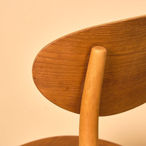 Swedish dining chairs in teak and beech, model 'Eva' by Sven -Erik Fryklund for Hagafors stolfabrik AB, Nässjö