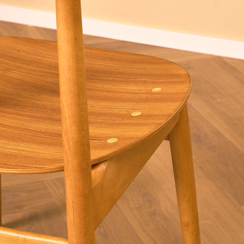 Swedish dining chairs in teak and beech, model 'Eva' by Sven -Erik Fryklund for Hagafors stolfabrik AB, Nässjö