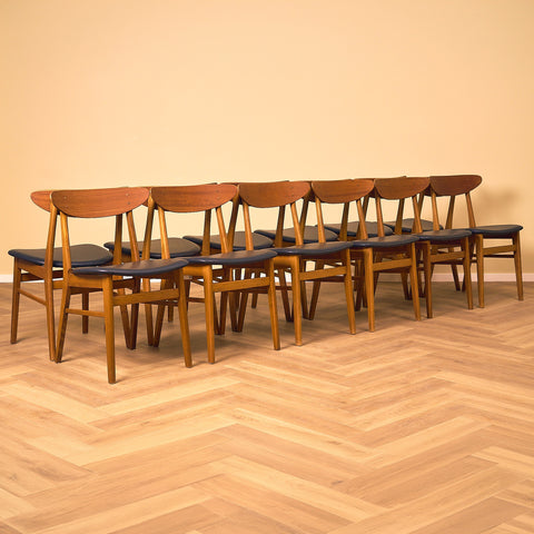 Dining chairs in teak & beech by Farstrup, model 210