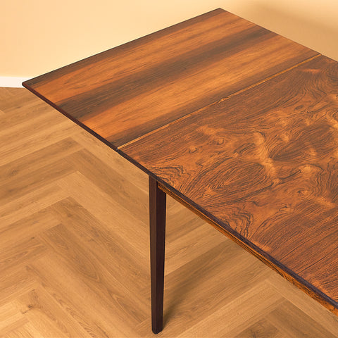 Swedish Santos Rosewood Dining Table with Draw Leaves