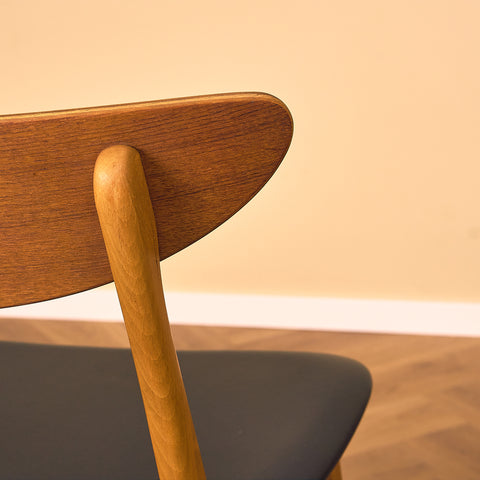 Dining chairs in teak & beech by Farstrup, model 210