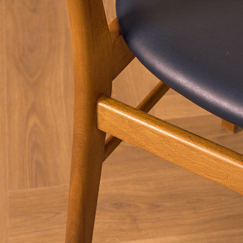 Dining chairs in teak & beech by Farstrup, model 210