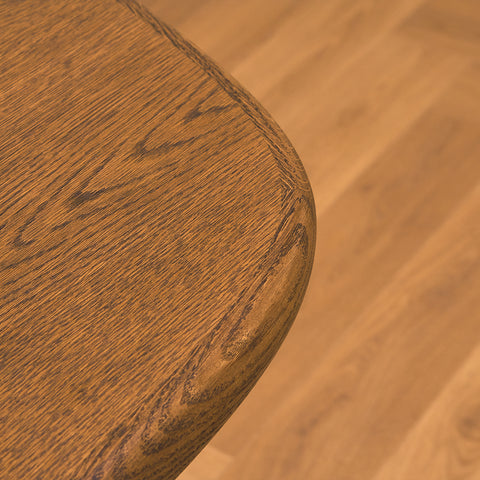 Danish oval dining table in smoked oak by Skovby