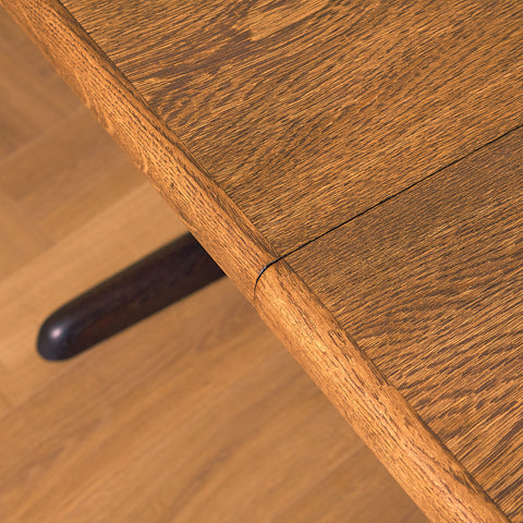 Danish oval dining table in smoked oak by Skovby