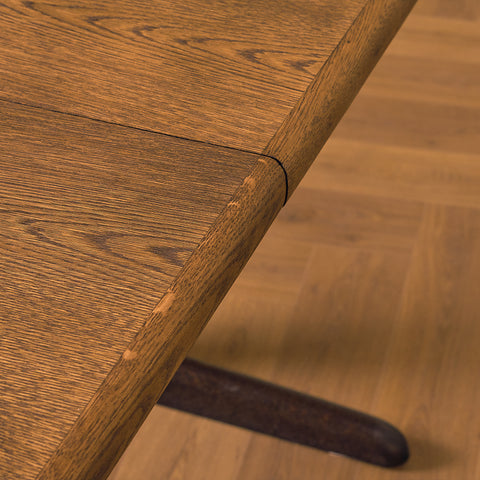 Danish oval dining table in smoked oak by Skovby