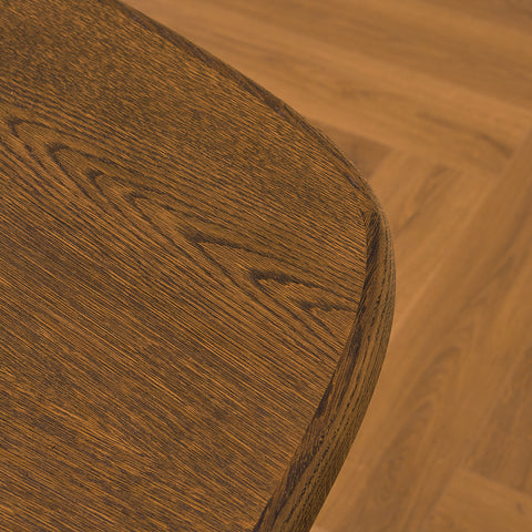 Danish oval dining table in smoked oak by Skovby