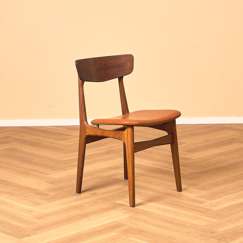 Danish set of 6 dining chairs in teak by Schiønning & Elgaard