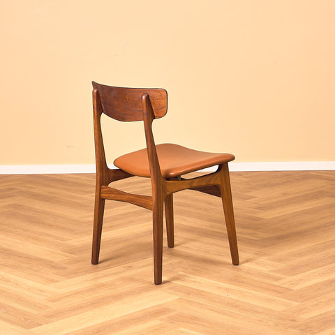 Danish set of 6 dining chairs in teak by Schiønning & Elgaard