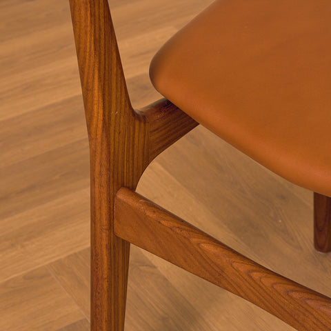 Danish set of 6 dining chairs in teak by Schiønning & Elgaard