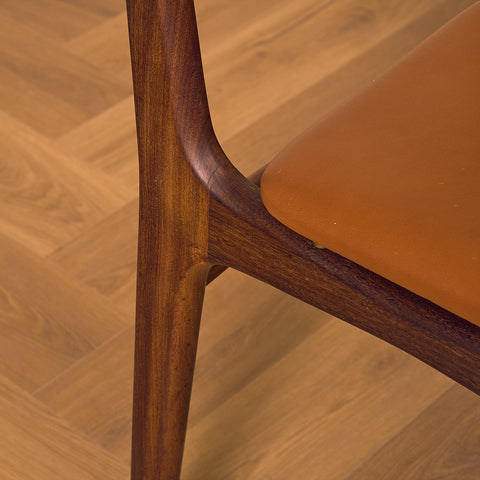 Danish set of 6 dining chairs in teak by Schiønning & Elgaard