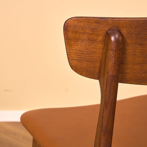 Danish set of 6 dining chairs in teak by Schiønning & Elgaard