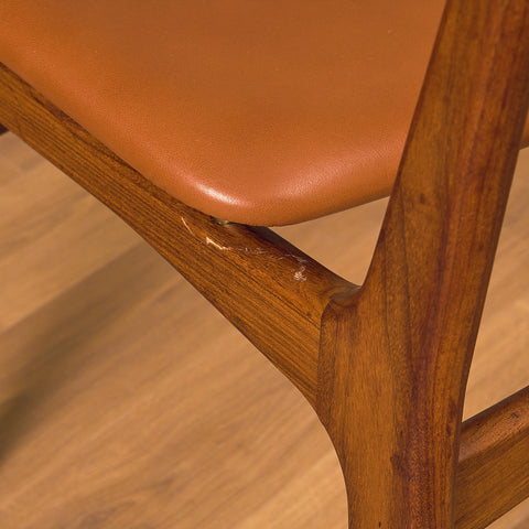 Danish set of 6 dining chairs in teak by Schiønning & Elgaard
