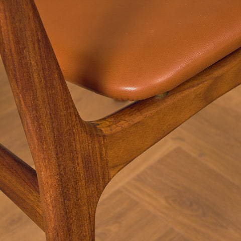 Danish set of 6 dining chairs in teak by Schiønning & Elgaard