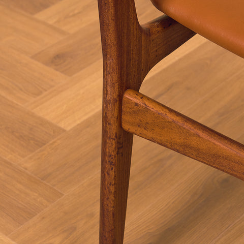 Danish set of 6 dining chairs in teak by Schiønning & Elgaard
