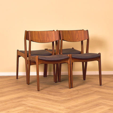Danish set of 4 dining chairs, model '49' by Erik Buch for Sorø Stolefabrik