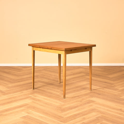 Swedish dining table in teak and beech