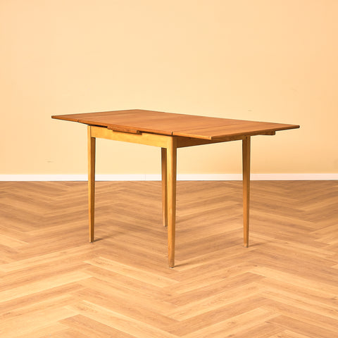 Swedish dining table in teak and beech