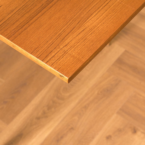 Swedish dining table in teak and beech