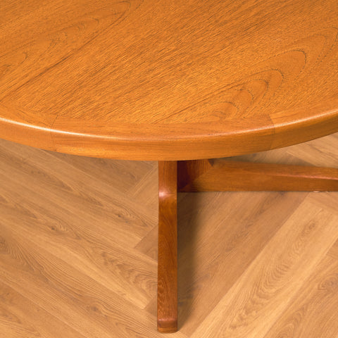 Danish round dining table in teak