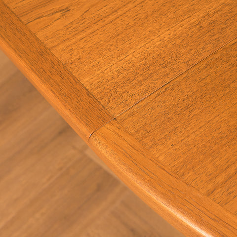 Danish round dining table in teak