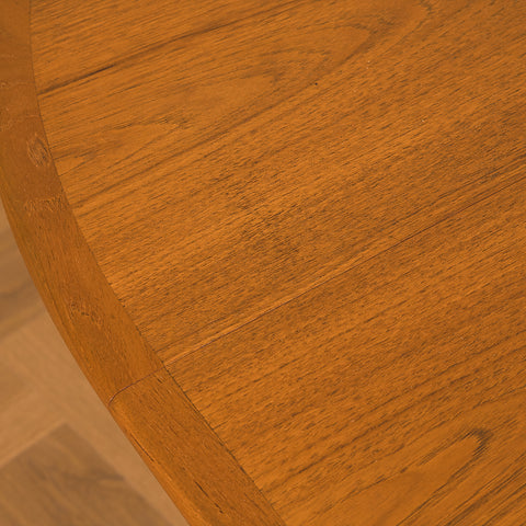 Danish round dining table in teak
