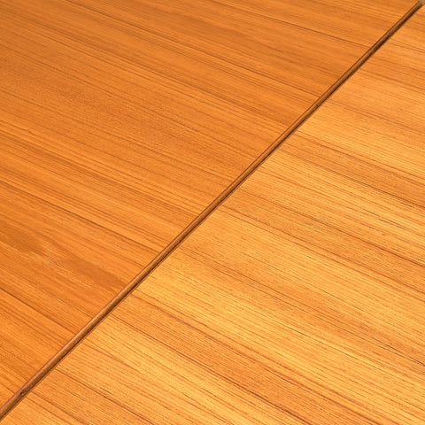 Swedish dining table in teak and beech