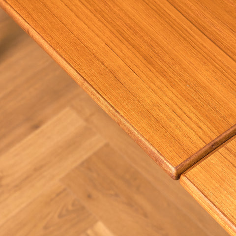 Swedish dining table in teak and beech