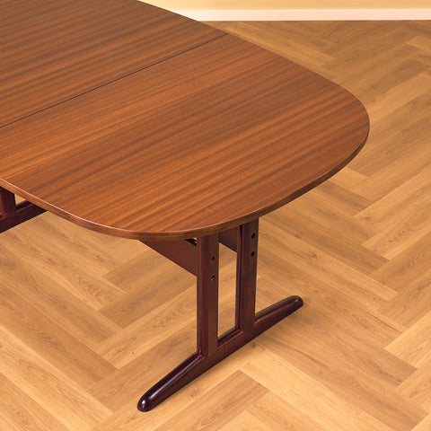 Danish oval dining table in mahogany by Gangsø
