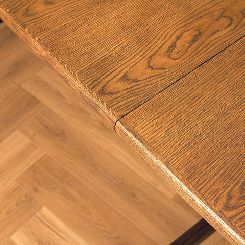 Danish oval dining table in smoked oak by Skovby
