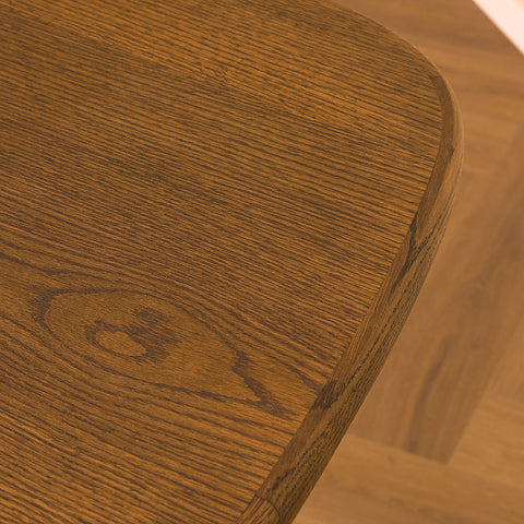 Danish oval dining table in smoked oak by Skovby