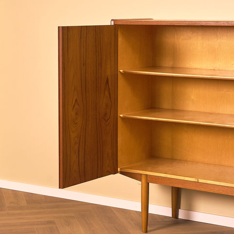 Swedish highboard in teak and oak