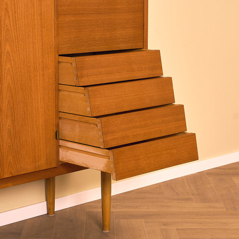 Swedish highboard in teak and oak