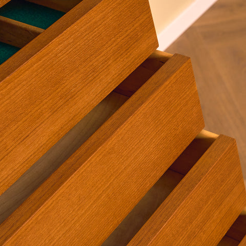 Swedish highboard in teak and oak