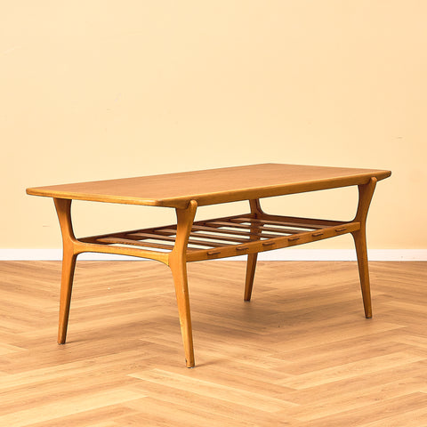 Swedish coffee table in teak and beech