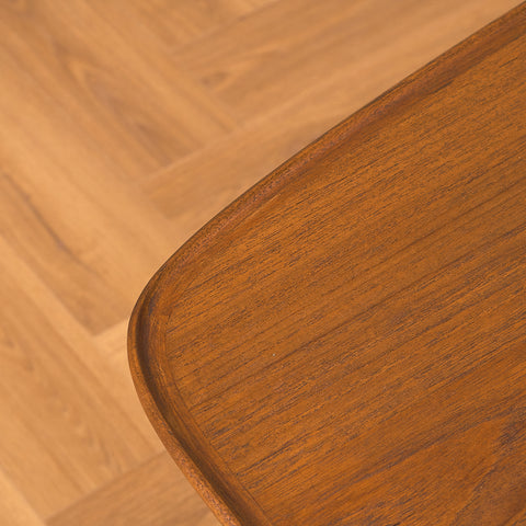 Swedish coffee table in teak and oak by Børge Mogensen for Fredericia möbler