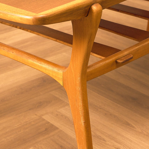 Swedish coffee table in teak and beech