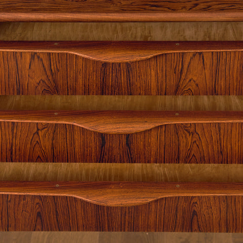 Danish corner bar cabinet in Santos rosewood by Omann Jun Møbelfabrik