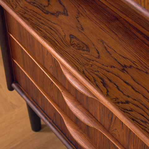 Danish corner bar cabinet in Santos rosewood by Omann Jun Møbelfabrik