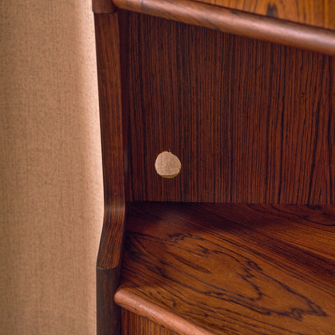 Danish corner bar cabinet in Santos rosewood by Omann Jun Møbelfabrik