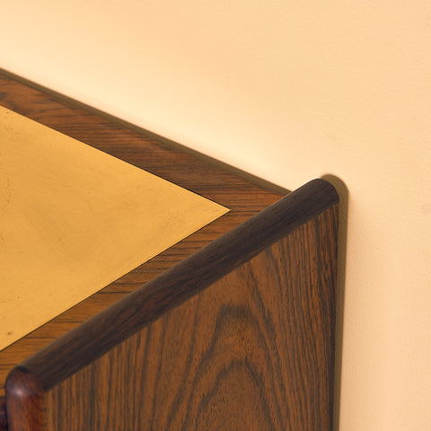 Danish corner bar cabinet in Santos rosewood by Omann Jun Møbelfabrik